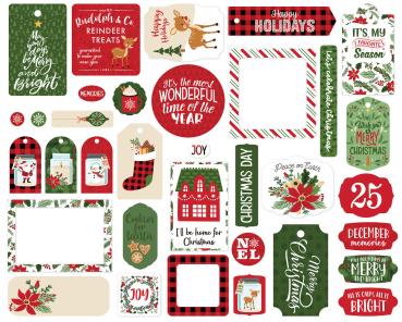 Echo Park -   Ephemera Frames & Tags - "The Magic Of Christmas" - Stanzteile & Anhänger 