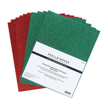Spellbinders - Glitter Foam Sheets "Red & Green" Schaumstoffplatten Glitzer