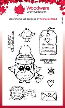 Woodware - Clear Stamps - Owl Christmas Mail  - Stempel 