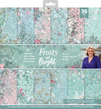 Crafters Companion - Frosty and Bright - 12" Paper Pack