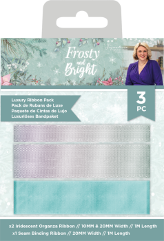 Crafters Companion - Frosty and Bright Luxury Ribbon - Bänder