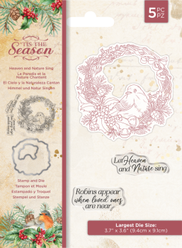 Crafters Companion - Stamp & Dies -Heaven and Nature Sing - Stempel & Stanze 