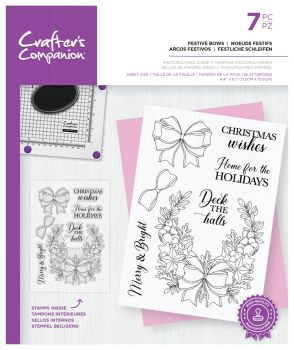 Crafters Companion - Festive Bows - Clear Stamps