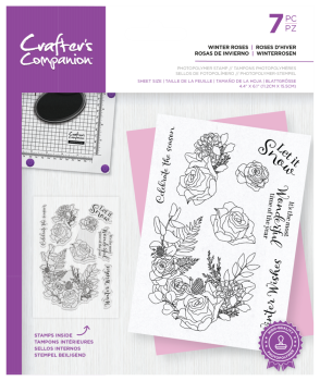Crafters Companion - Winter Roses - Clear Stamps