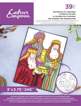 Crafters Companion -Card Front Colouring Pads - The Miracle Of Christmas - Premium Markerpad