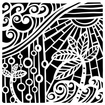 The Crafters Workshop - Stencil - Tropical Vibe - 6x6" - Schablone