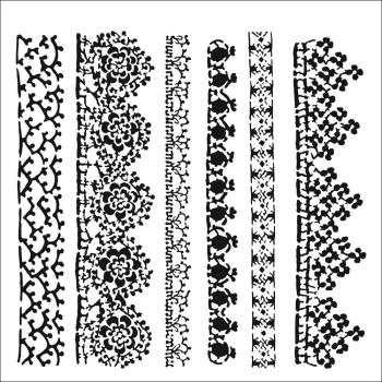 The Crafters Workshop - Stencil - Crochet Lace - 6x6" - Schablone