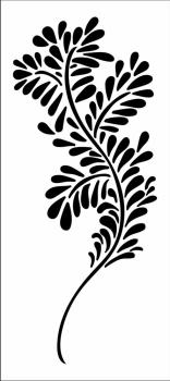 The Crafters Workshop -Slimline Stencil - Fanciful Fern - 4x9" - Schablone