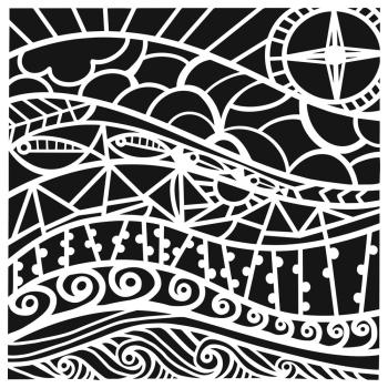 The Crafters Workshop - Stencil - Nautical Vision - 6x6" - Schablone