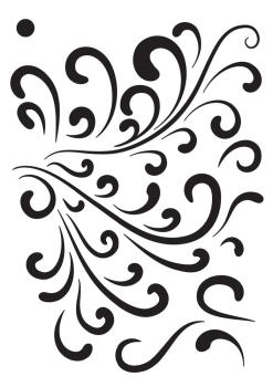 Creative Expressions - Stencil -  Elegant Swirls  - Schablone