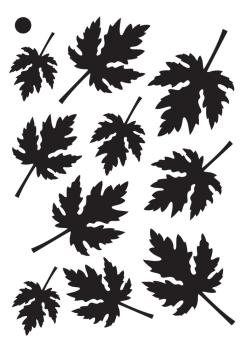 Creative Expressions - Stencil -  Maple Leaves  - Schablone