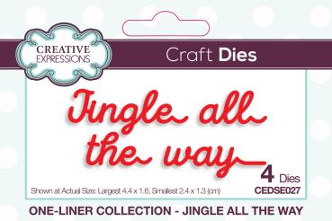 Creative Expressions - Paper Cuts Craft Dies -  One-liner Collection - Jingle All the Way - Stanze