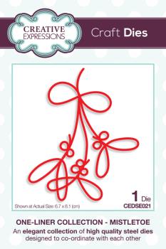 Creative Expressions - Paper Cuts Craft Dies -  One-liner Collection - Mistletoe - Stanze