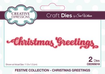 Creative Expressions - Craft Dies -  Festive Shadowed Sentiments - Stanze