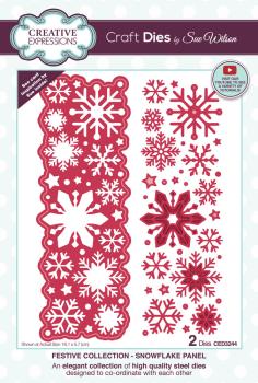 Creative Expressions - Craft Dies - Festive Snowflake Panel - Stanze