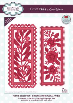 Creative Expressions - Craft Dies -  Festive Christmas Rose Flora - Stanze