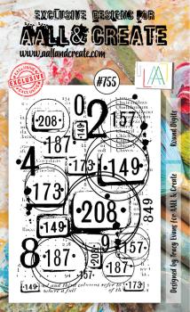 AALL and Create - Stamp - Round Digits - Stempel A6