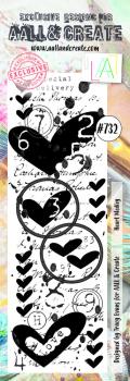 AALL and Create - Stamp Border - Heart Medley - Stempel Bordüre