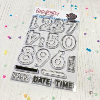 Time For Tea Clear Stamps  Harry Outline Large Numbers