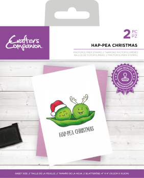 Crafters Companion - Hap-pea Christmas - Clear Stamps