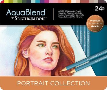 Spectrum Noir - AquaBlend Pencils - "Portrait" - 24 Aquarellstifte 