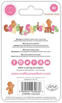 Craft Consortium - Enamel Dots - "  Candy Christmas  " - Klebesteine 