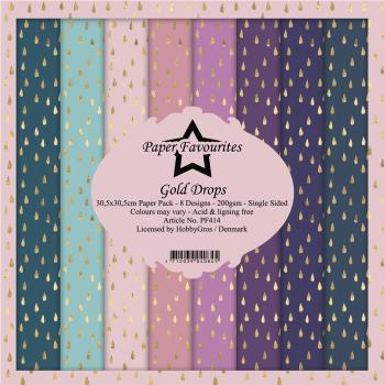 Paper Favourites - " Gold Drops " - Paper Pack - 12x12 Inch