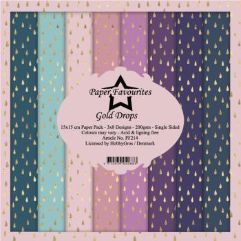Paper Favourites - " Gold Drops " - Paper Pack - 6x6 Inch