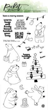 Picket Fence Studios - Clear Stamp - "A Polar Bear Christmas " - Stempel 