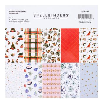 Spellbinders - Paper Pad 6x6 Inch - "Winter Wonderland " - Paper Pack