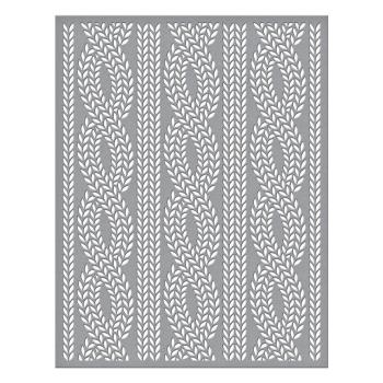 Spellbinders -Stencil - "Cable Knit" - Schablone
