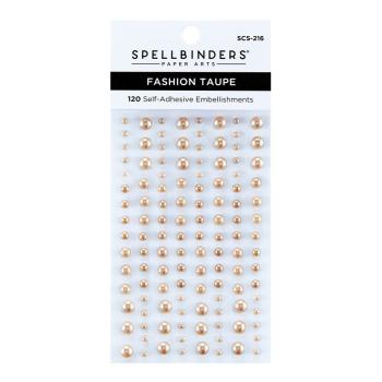 Spellbinders - Pearl Dots - "Fashion Taupe " - Halbperlen