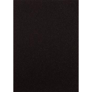  Florence - Glitzerpapier 5 Bogen A4 - Schwarz - Selbstklebendes Glitzerpapier 