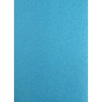  Florence - Glitzerpapier 5 Bogen A4 - Türkis - Selbstklebendes Glitzerpapier 