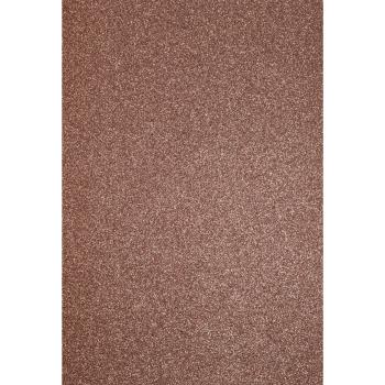  Florence - Glitzerpapier 5 Bogen A4 - Braun - Selbstklebendes Glitzerpapier 