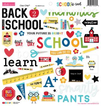 Bella BLVD - Chipboard Icons - School Is Cool  - Chipboard Aufkleber 