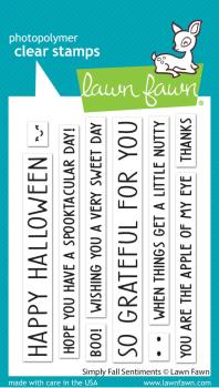 Lawn Fawn Stempelset "Simply Fall Sentiments" Clear Stamp