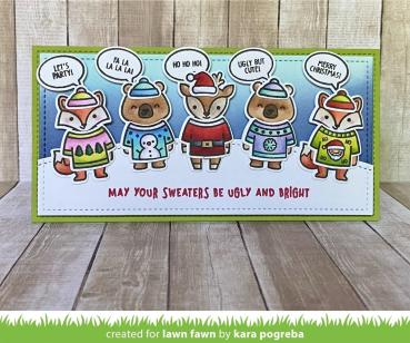 Lawn Fawn Stempelset "Ugly And Bright" Clear Stamp