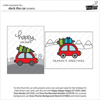 Lawn Fawn Craft Dies - "Deck The Car" - Stanzen