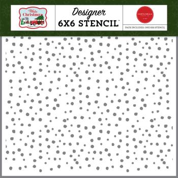 Carta Bella - Stencil 6x6" - "White Christmas Days" - Schablone