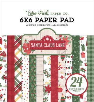 Echo Park - Paper Pad 6x6" - "Santa Claus Lane" - Paper Pack