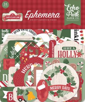 Echo Park - Ephemera - "Santa Claus Lane" - Stanzteile