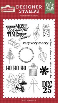 Echo Park - Clear Stamp - " Very Very Merry " - Stempelset