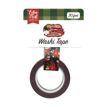 Echo Park - Washi Tape - "Gnome For Christmas Poinsettia" - Decorative Tape 