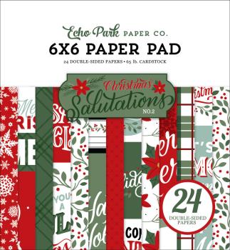 Echo Park - Paper Pad 6x6" - "Christmas Salutations No. 2" - Paper Pack
