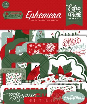 Echo Park - Ephemera - "Christmas Salutations No. 2" - Stanzteile