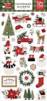 Echo Park - Chipboard - "Gnome For Christmas" - Sticker
