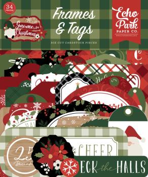 Echo Park -   Ephemera Frames & Tags - "Gnome For Christmas" - Stanzteile & Anhänger 