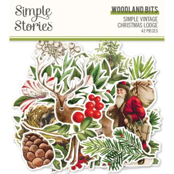 Simple Stories Die Cuts Cardstock Vintage Christmas Lodge Woodland 