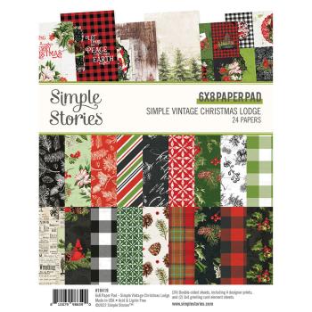 Simple Stories Simple Vintage Christmas Lodge  Paper Pad - Designpapier 6x8 Inch